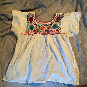 Mexican Ruffled Embroidered top